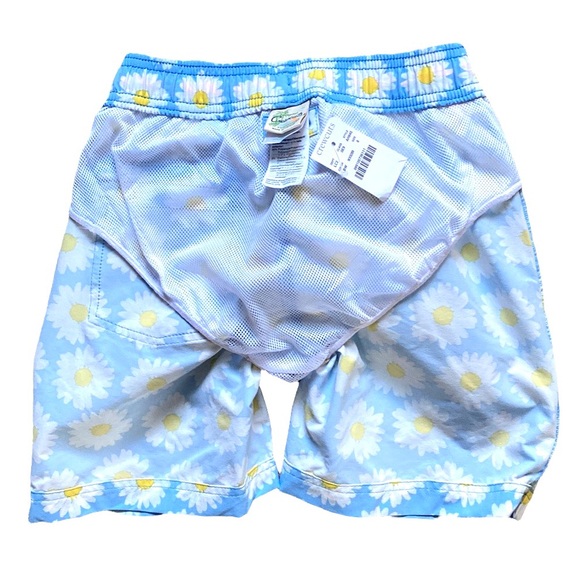 Crewcuts J. Crew Boys Swim Trunks Daisy Daisies Flowers Floral Boys 8 NWT New - Picture 6 of 9